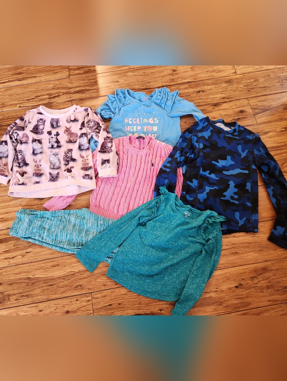 Girls Mixed Tops & Bottoms Lot 5T. Includes Polo Ralph Lauren Blouse